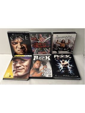 WWE DVD Lot of 6 The Rock John Cena Shawn Michaels Kane Ultimate Warrior WWF